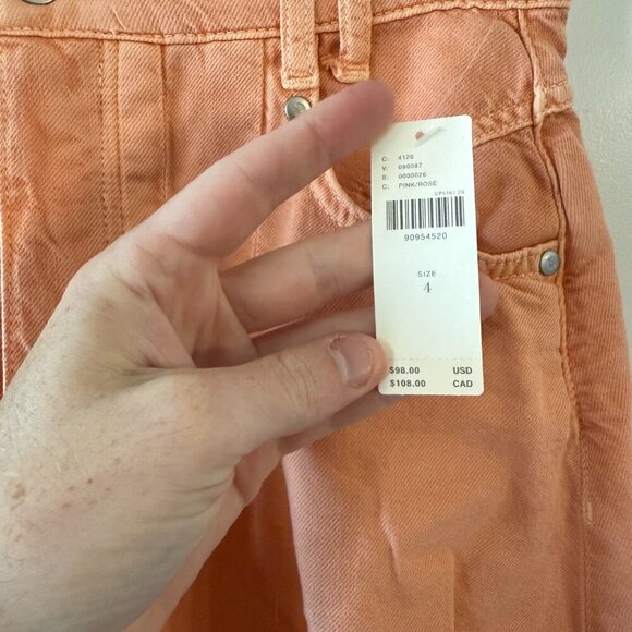 NEW Pilcro by Anthropologie Mini Skirt Size 4 Color Orange - Picture 3 of 7